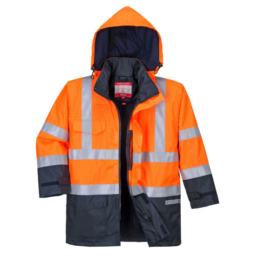 GIACCA PORTWEST S779 BIZFLAME RAIN MULTINORMA IMPERMEABILE - ALTA VISIBILITA' TRIVALENTE  - Portwest - Abbigliamento da lavor...