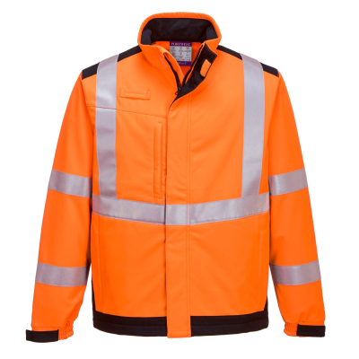 GIACCA PORTWEST MV70 MODAFLAME RAIN MULTINORMA - TRIVALENTE CON PROTEZIONE 2 DA ARCO ELETTRICO - IMPERMEABILE - HI-VIS  - Por...