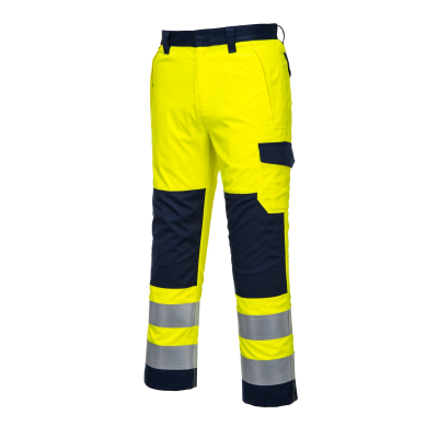 PANTALONE DA LAVORO PORTWEST MV46 MODAFLAME ARC 2 ALTA VISIBILITA' MULTINORMA PROTEZIONE TRIVALENTE E PENTAVALENTE  - Portwes...