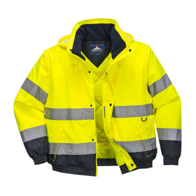 Bomber da lavoro C468 Portwest 2 in 1 Hi-Vis Impermeabile EN342  - Portwest - Abbigliamento da lavoro Alta Visibilità