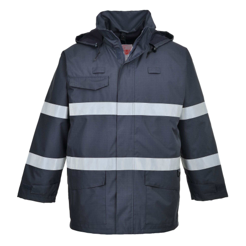 GIACCA DA LAVORO FODERATA PORTWEST S770 BIZFLAME RAIN MULTINORMA IMPERMEABILE - TRIVALENTE  - Portwest - Abbigliamento da lav...