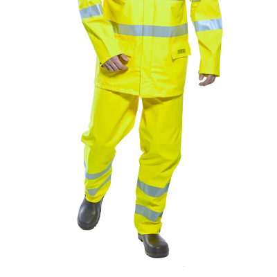 PANTALONI DA LAVORO TRIVALENTI PORTWEST FR43 ALTA VISIBILITA' IMPERMEABILI IN TESSUTO SEALTEX FLAME Hi-Vis  - Portwest - Pant...