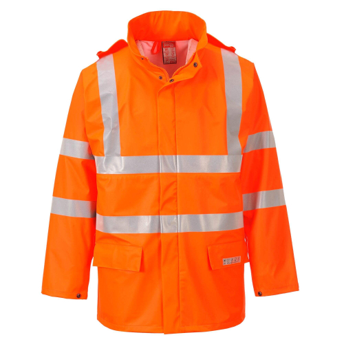 GIACCA DA LAVORO TRIVALENTE PORTWEST FR41 ALTA VISIBILITA' ED IMPERMEABILE IN TESSUTO SEALTEX FLAME Hi-Vis  - Portwest - Abbi...