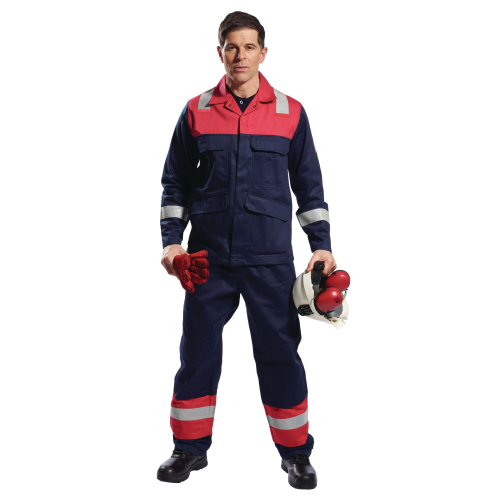 PANTALONI DA LAVORO FR56 PORTWEST BIZFLAME PLUS CON PROTEZIONE 2 DA ARCO ELETTRICO ANTI-FIAMMA ANTISTATICI ALTA VISIBILITA'  ...