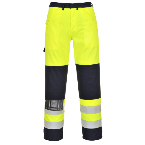 PANTALONI DA LAVORO PORTWEST FR62 BIZFLAME MULTINORMA ALTA VISIBILITA' TRIVALENTE CON PROTEZIONE 2 DA ARCO ELETTRICO  - Portw...