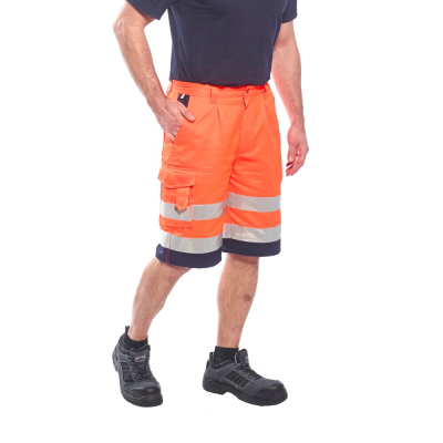 Bermuda E043 Poliestere-cotone Hi-Vis Portwest  - Portwest - Pantaloni da lavoro alta visibilità