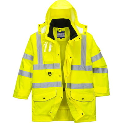 Giacca 7-in-1 S427 alta visibilità Portwest Traffic HI-VIS traspirante impermeabile termica  - Portwest - Abbigliamento da la...